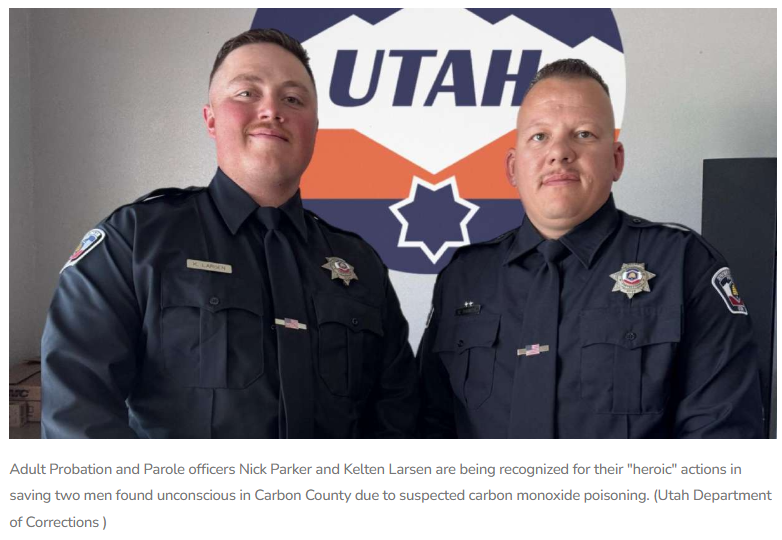 Hero Officers Rescue 2 from Carbon Monoxide Poisoning in Utah